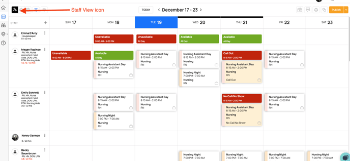 Default to Staff View