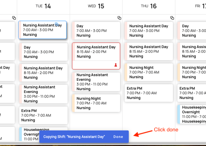 click done when finished copying and pasting