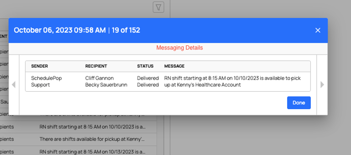 messaging details