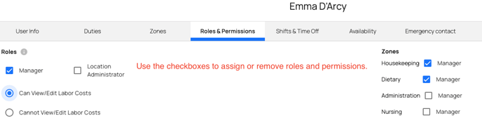 roles and permissions